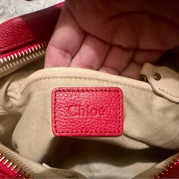 Chloe Paraty Red Leather Handbag - Picture 10 of 16